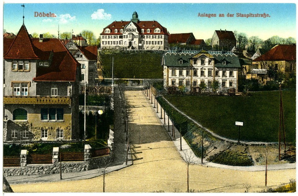 19185-Döbeln-1915-Anlagen an der Staupitzstraße-Brück & Sohn Kunstverlag