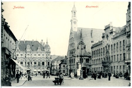19889-Zwickau-1915-Hauptmarkt-Brück & Sohn Kunstverlag