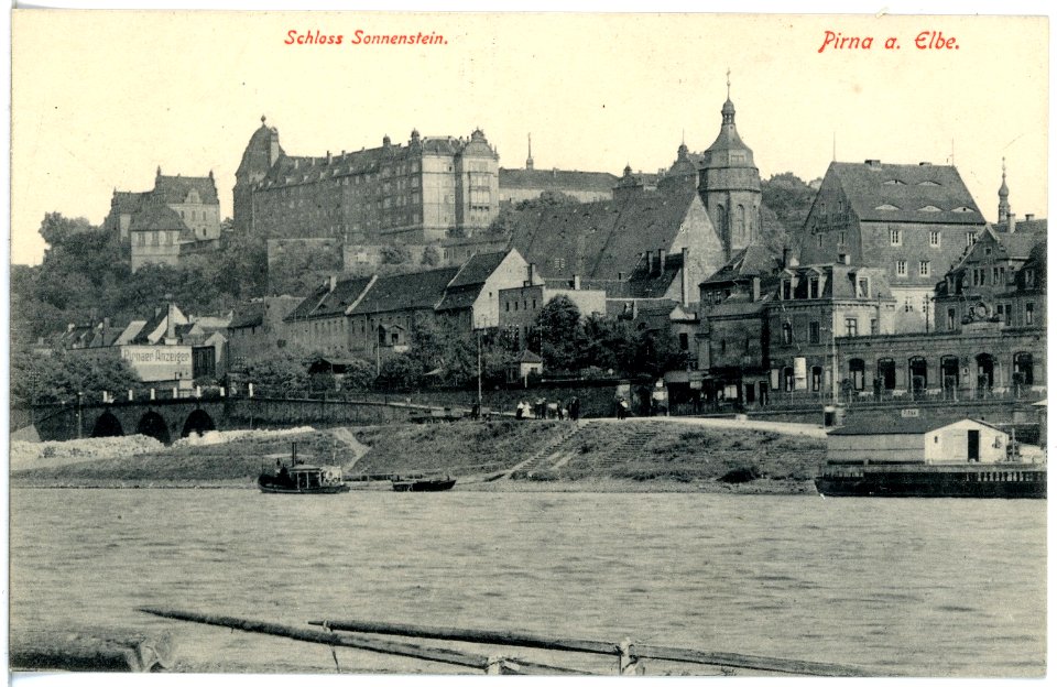 19143-Pirna-1915-Schloß Sonnenstein-Brück & Sohn Kunstverlag