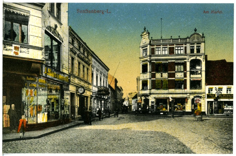 20438-Senftenberg-1917-am Markt-Brück & Sohn Kunstverlag
