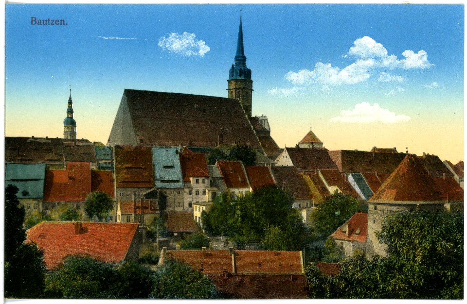 19152-Bautzen-1915-Stadtansicht mit Petridom-Brück & Sohn Kunstverlag