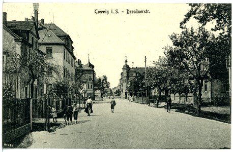 20468-Coswig-1917-Dresdner Straße-Brück & Sohn Kunstverlag
