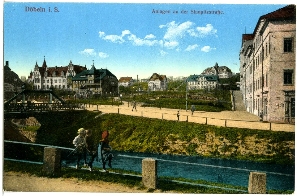 19178-Döbeln-1915-Anlagen an der Staupitzstraße-Brück & Sohn Kunstverlag