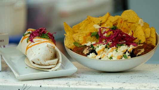 Appetizing tasty lunch