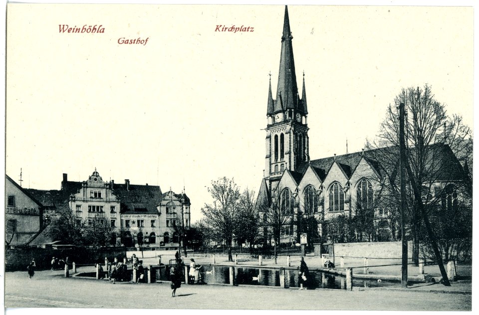 20445-Weinböhla-1917-Kirchplatz und Gasthof-Brück & Sohn Kunstverlag