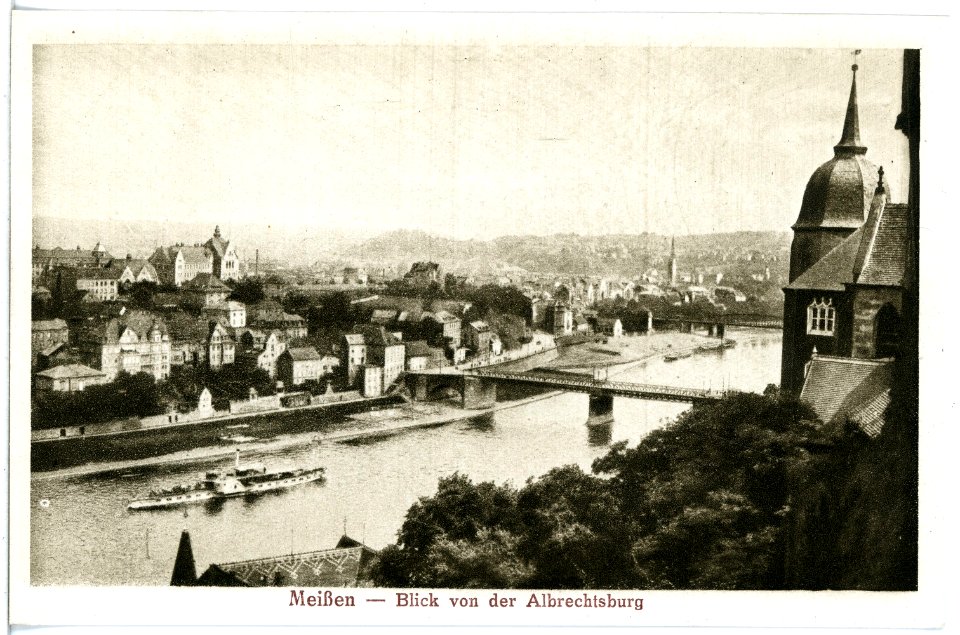 20741-Meißen-1917-Blick von der Albrechtsburg-Brück & Sohn Kunstverlag