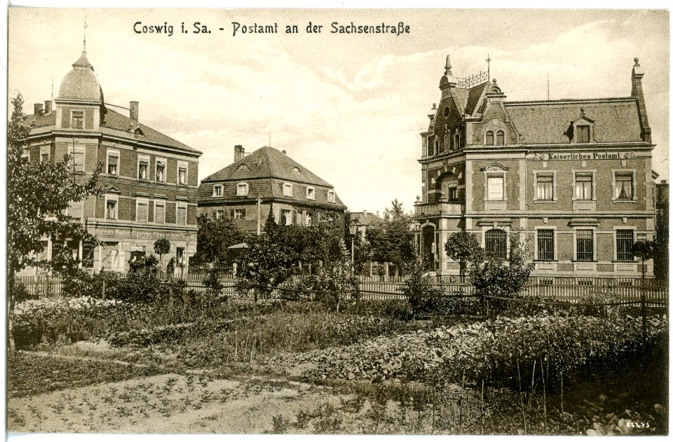 20348-Coswig-1917-Postamt an der Sachsenstraße-Brück & Sohn Kunstverlag