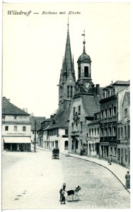 20756-Wilsdruff-1917-Rathaus mit Kirche-Brück & Sohn Kunstverlag