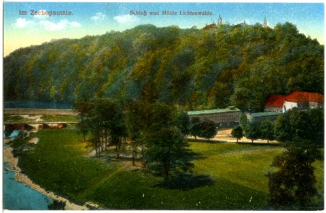 19834-Lichtenwalde-1915-Schloß und Mühle Lichtenwalde-Brück & Sohn Kunstverlag