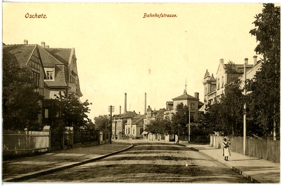 19264-Oschatz-1915-Bahnhofstraße-Brück & Sohn Kunstverlag