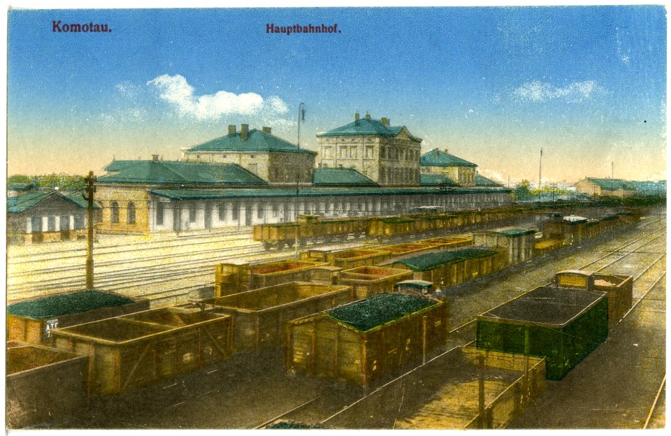 20358-Komotau-1917-Hauptbahnhof-Brück & Sohn Kunstverlag
