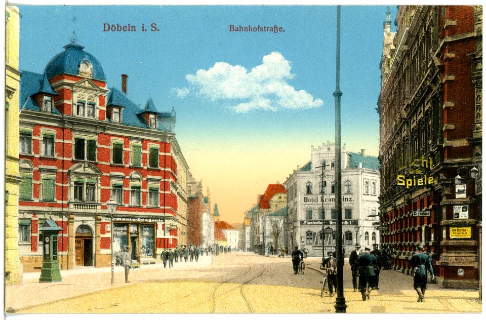 19187-Döbeln-1915-Bahnhofstraße-Brück & Sohn Kunstverlag