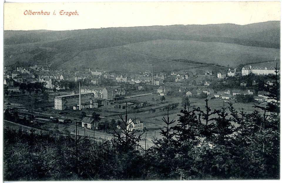 19928-Olbernhau-1915-Blick auf Olbernhau-Brück & Sohn Kunstverlag