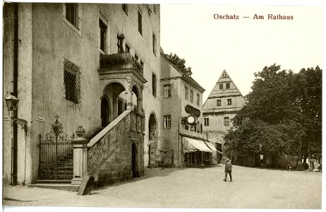 19260-Oschatz-1915-Am Rathaus-Brück & Sohn Kunstverlag