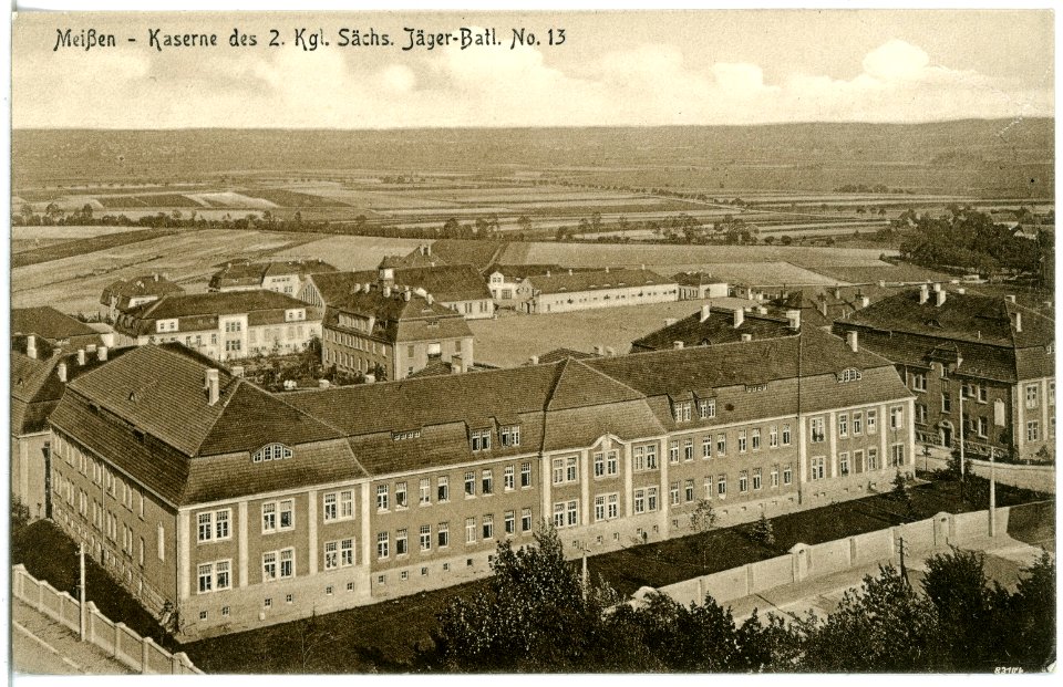 20361-Meißen-1917-Kaserne des 2. Königlich Sächsischen Jäger-Bataillon Nr. 13-Brück & Sohn Kunstverlag