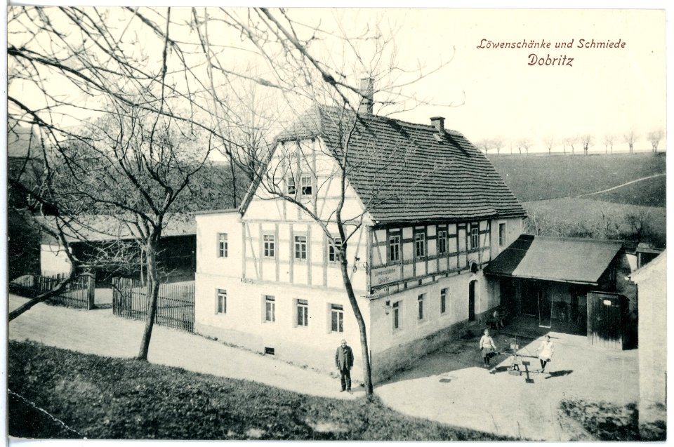20204-Dobritz-1916-Löwenschänke und Schmiede-Brück & Sohn Kunstverlag