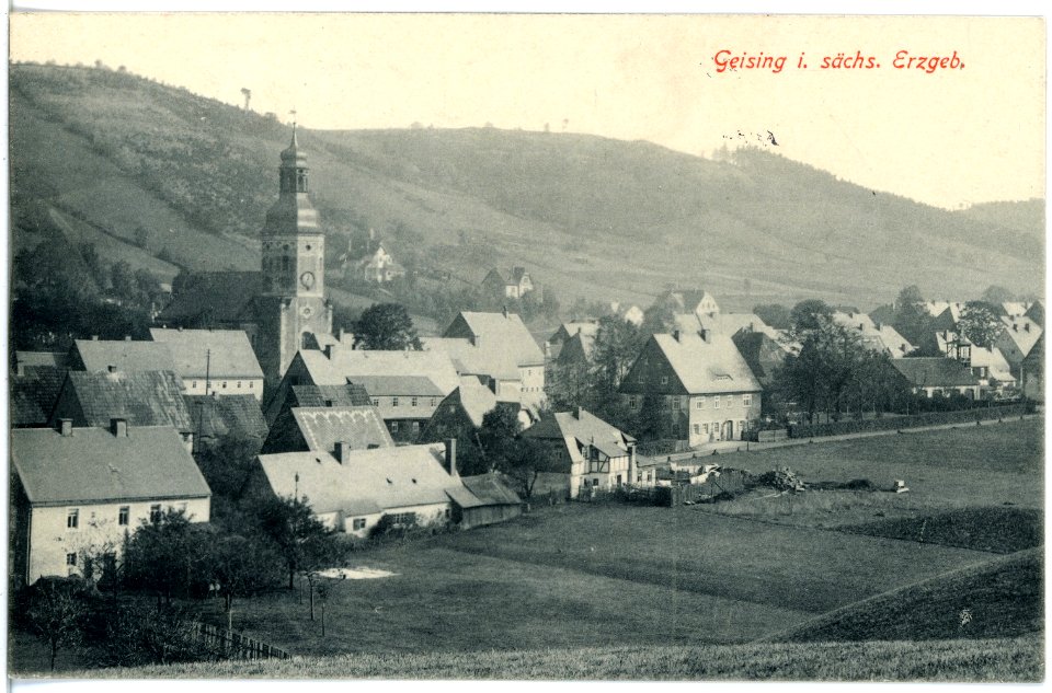 19038-Geising-1915-Blick auf Geising-Brück & Sohn Kunstverlag