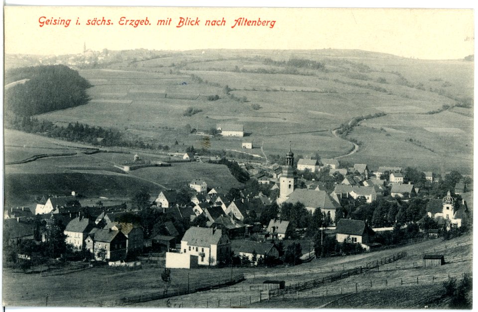 19033-Geising-1915-Blick nach Geising und Altenberg-Brück & Sohn Kunstverlag