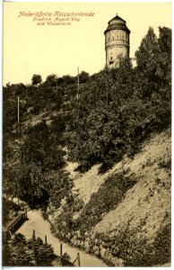 20240-Radebeul-1916-Friedrich-August-Weg und Wasserturm-Brück & Sohn Kunstverlag