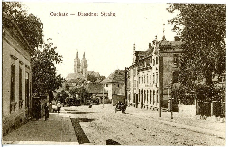 19266-Oschatz-1915-Dresdner Straße-Brück & Sohn Kunstverlag