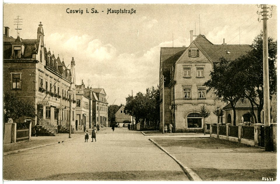 20346-Coswig-1917-Hauptstraße-Brück & Sohn Kunstverlag