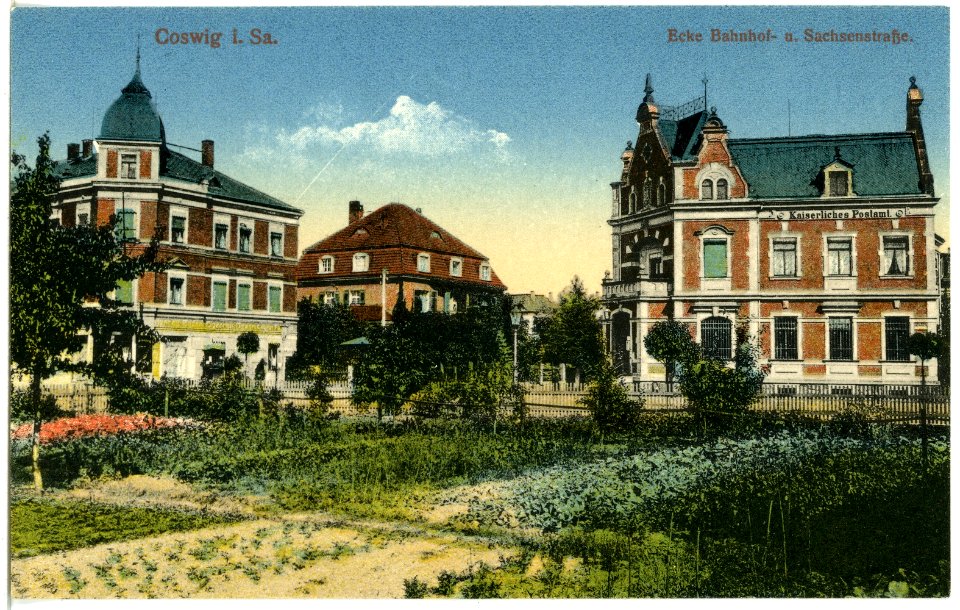 20355-Coswig-1917-Postamt an der Sachsenstraße-Brück & Sohn Kunstverlag