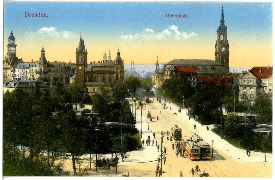 19312-Dresden-1915-Albertplatz-Brück & Sohn Kunstverlag
