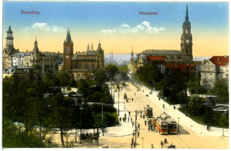 19312-Dresden-1915-Albertplatz-Brück & Sohn Kunstverlag