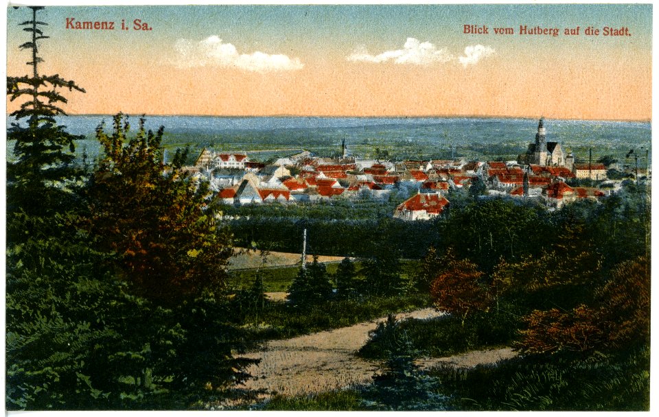 20389-Kamenz-1917-Blick vom Hutberg nach der Stadt-Brück & Sohn Kunstverlag