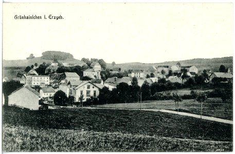 20376-Grünhainichen-1917-Blick auf Grünhainichen-Brück & Sohn Kunstverlag
