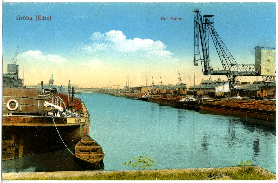 19384-Gröba-1915-Der Hafen-Brück & Sohn Kunstverlag