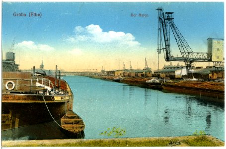 19384-Gröba-1915-Der Hafen-Brück & Sohn Kunstverlag