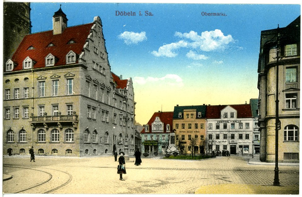 19159-Döbeln-1915-Obermarkt-Brück & Sohn Kunstverlag