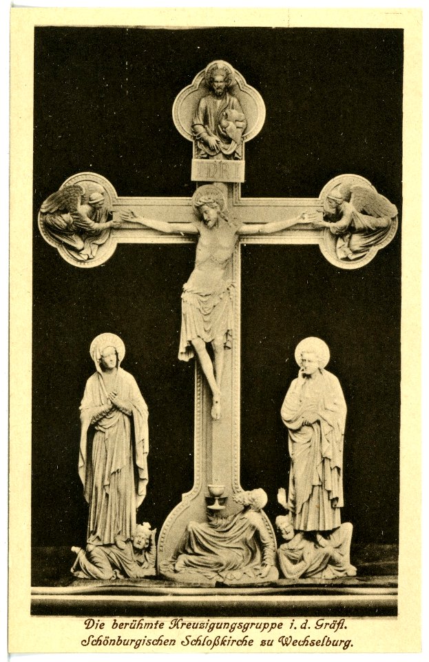 20400-Wechselburg-1917-Schloßkirche - Kreuzigungsgruppe-Brück & Sohn Kunstverlag
