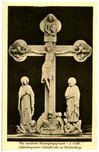 20400-Wechselburg-1917-Schloßkirche - Kreuzigungsgruppe-Brück & Sohn Kunstverlag
