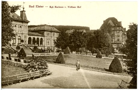 20495-Bad Elster-1917-Kurhaus und Wettiner Hof-Brück & Sohn Kunstverlag