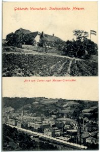 19200-Meißen-1915-Gebhardts Weinschank - Blick ins Triebischtal-Brück & Sohn Kunstverlag