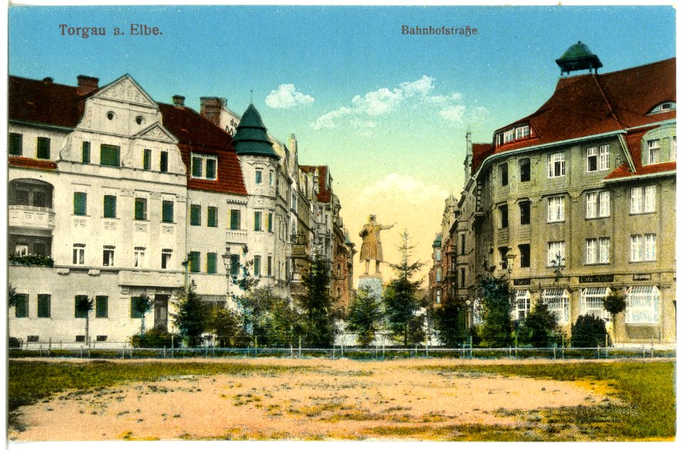 19058-Torgau-1915-Bahnhofstraße-Brück & Sohn Kunstverlag
