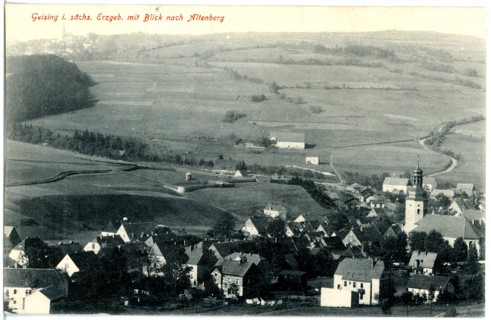 19032-Geising-1915-Blick nach Geising und Altenberg-Brück & Sohn Kunstverlag