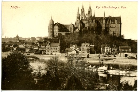 20423-Meißen-1917-Albrechtsburg und Dom Elbansicht-Brück & Sohn Kunstverlag