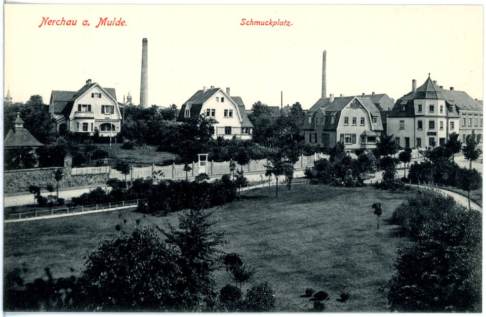 19252-Nerchau-1915-Schmuckplatz-Brück & Sohn Kunstverlag