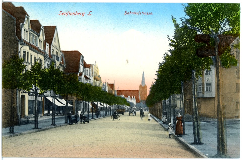 19757-Senftenberg-1915-Bahnhofstraße-Brück & Sohn Kunstverlag