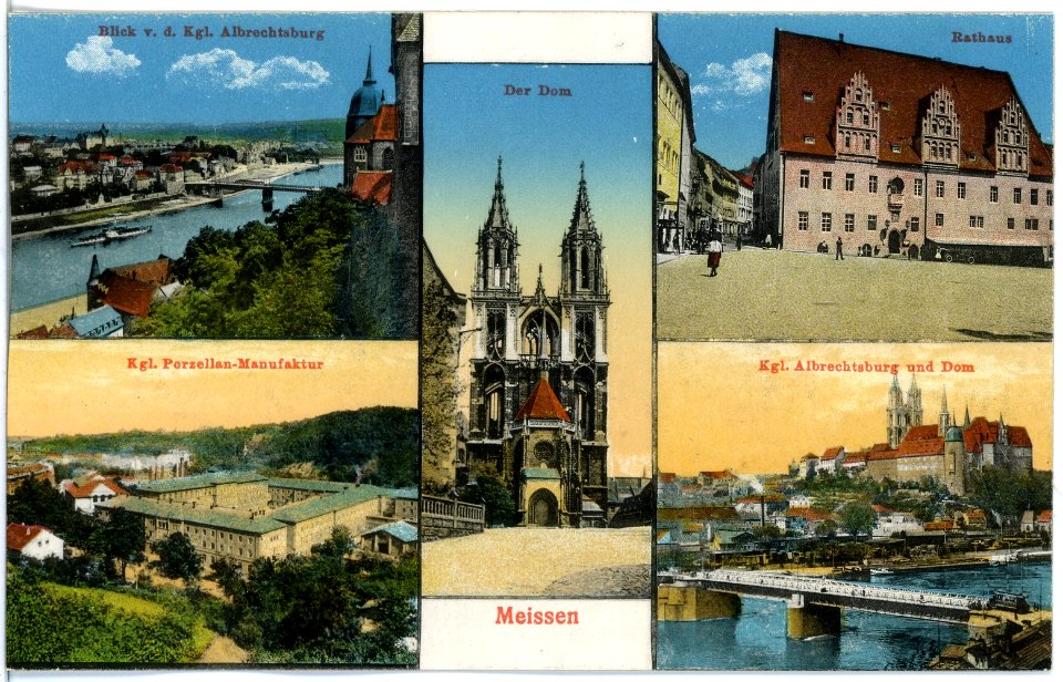 19076-Meißen-1915-verschiedene Ansichten-Brück & Sohn Kunstverlag