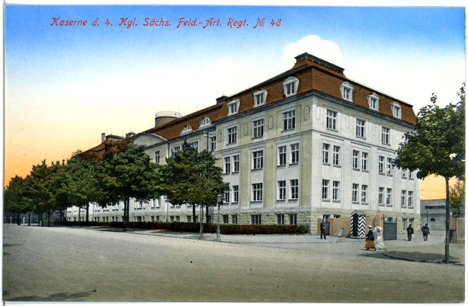 19042-Geising-1915-Kaserne des 4. Königlich Sächsischen Feld-Artillerie-Regiment Nr. 48-Brück & Sohn Kunstverlag