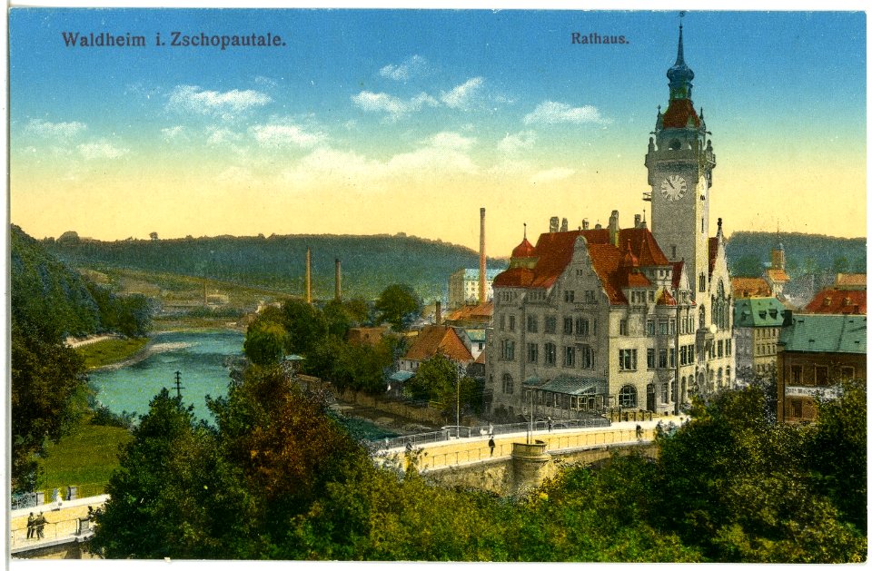 19055-Waldheim-1915-Rathaus-Brück & Sohn Kunstverlag