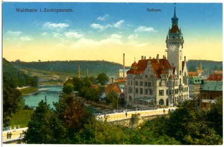19055-Waldheim-1915-Rathaus-Brück & Sohn Kunstverlag