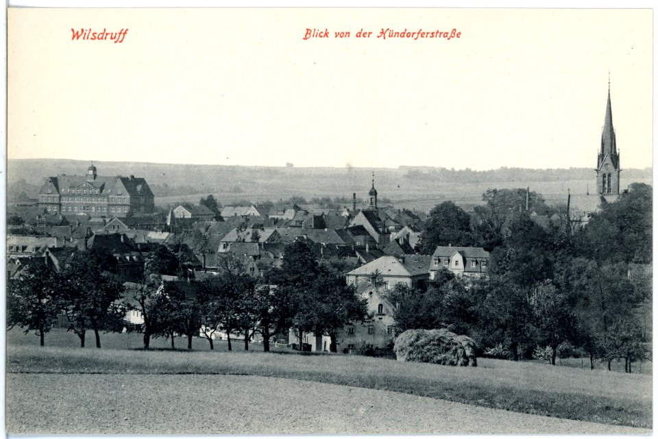 19007-Wilsdruff-1915-Blick auf Wilsdruff von der Hündorfer Straße-Brück & Sohn Kunstverlag