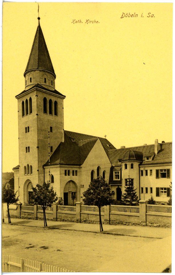 19208-Döbeln-1915-Katholische Kirche-Brück & Sohn Kunstverlag