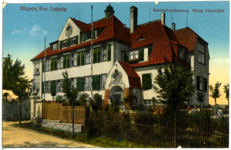 19640-Mügeln-1915-Bezirks-Krankenhaus König-Albert-Stift-Brück & Sohn Kunstverlag