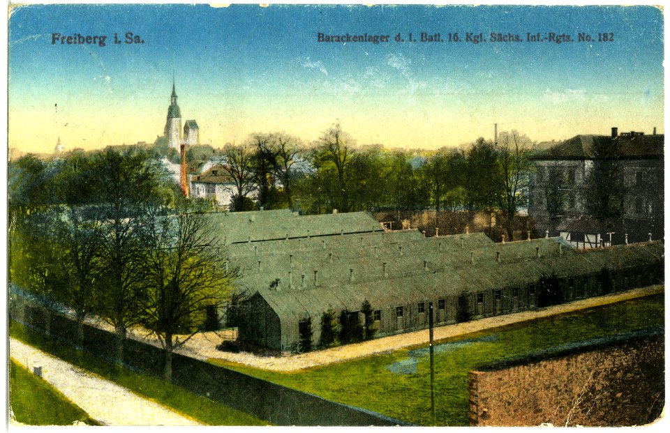 20191-Freiberg-1916-Barackenlager-Brück & Sohn Kunstverlag